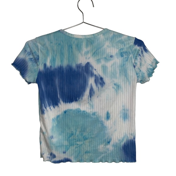 Blue tie-dye T-shirt - mid length - Picture 3 of 4